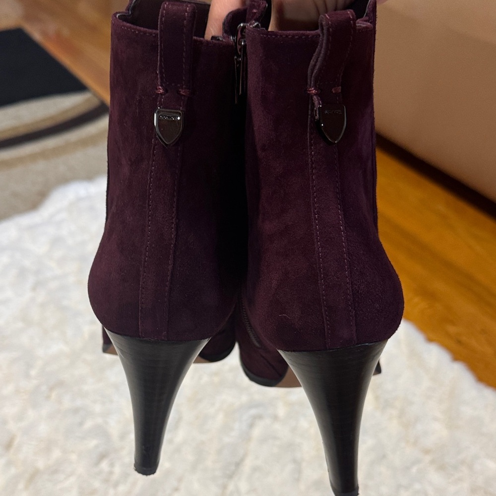 Coach Dark Burgundy Jenna Ankle Booties - Picture 3 of 8
